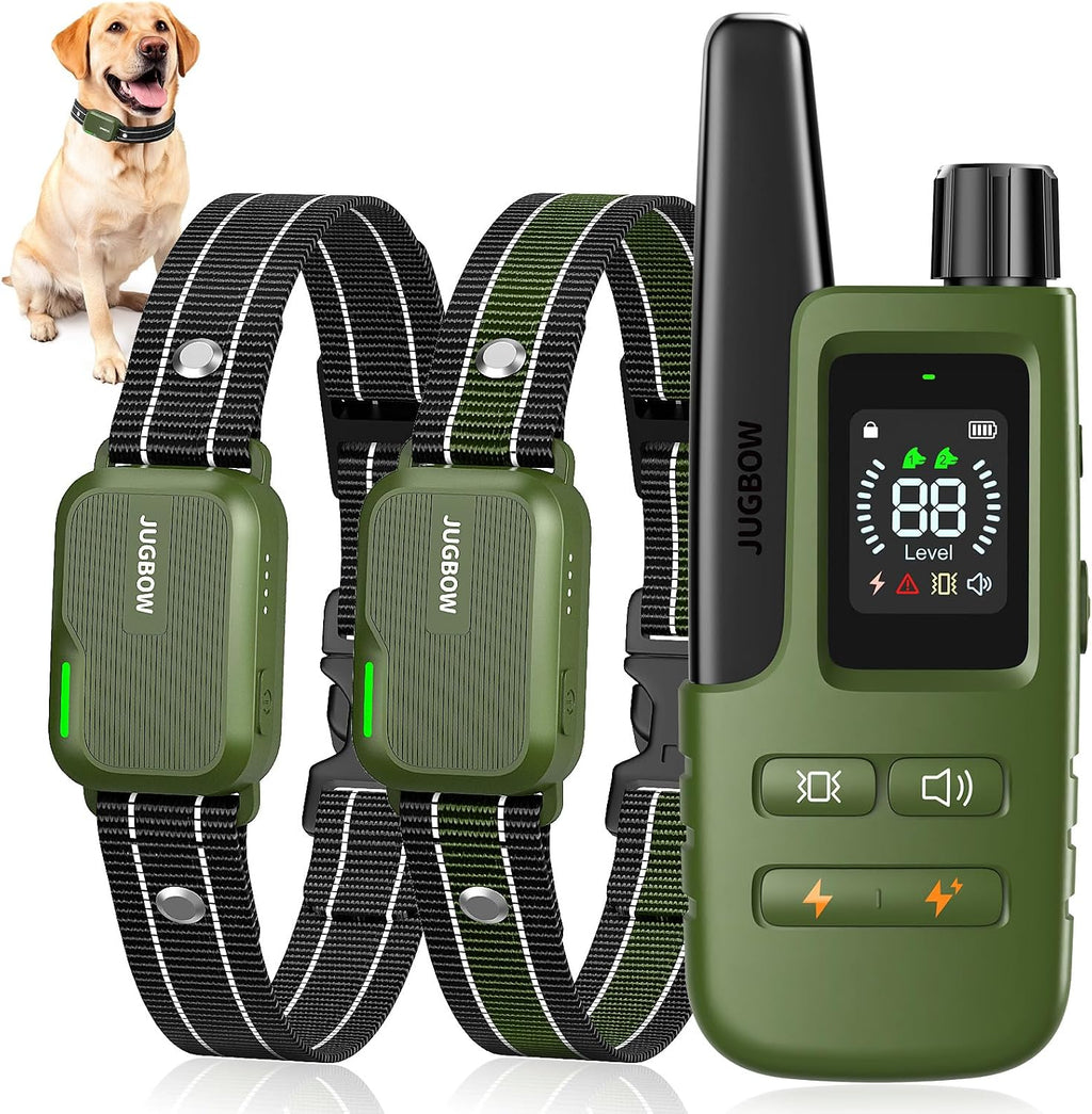 Dog Shock Collar - 4500FT Dog Training Collar with Remote, IPX8 Waterproof Electric Dog Collar with 4 Training Modes, Security Lock, Rechargeable eCollar for 10-120lbs Small Medium Large Dogs