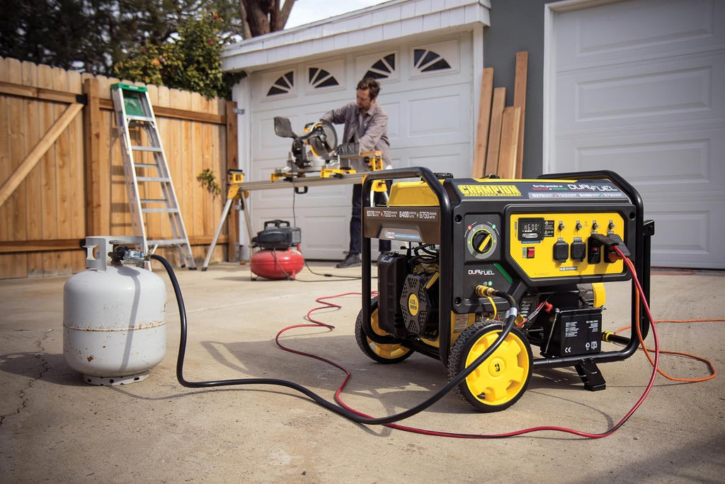 Champion Power Equipment 9375-Watt Dual Fuel Portable Generator with Electric Start and Free 3-Year Warranty