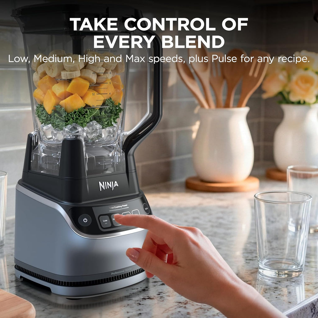 Ninja UltraCrush Professional Kitchen System | 1500W, 72oz Full-Size Blender, 8-Cup Food Processor & 18 oz To-Go Cup | Total Crushing Technology, Smoothies, Ice Crush, Chopping | Silver | BP401 (2026)