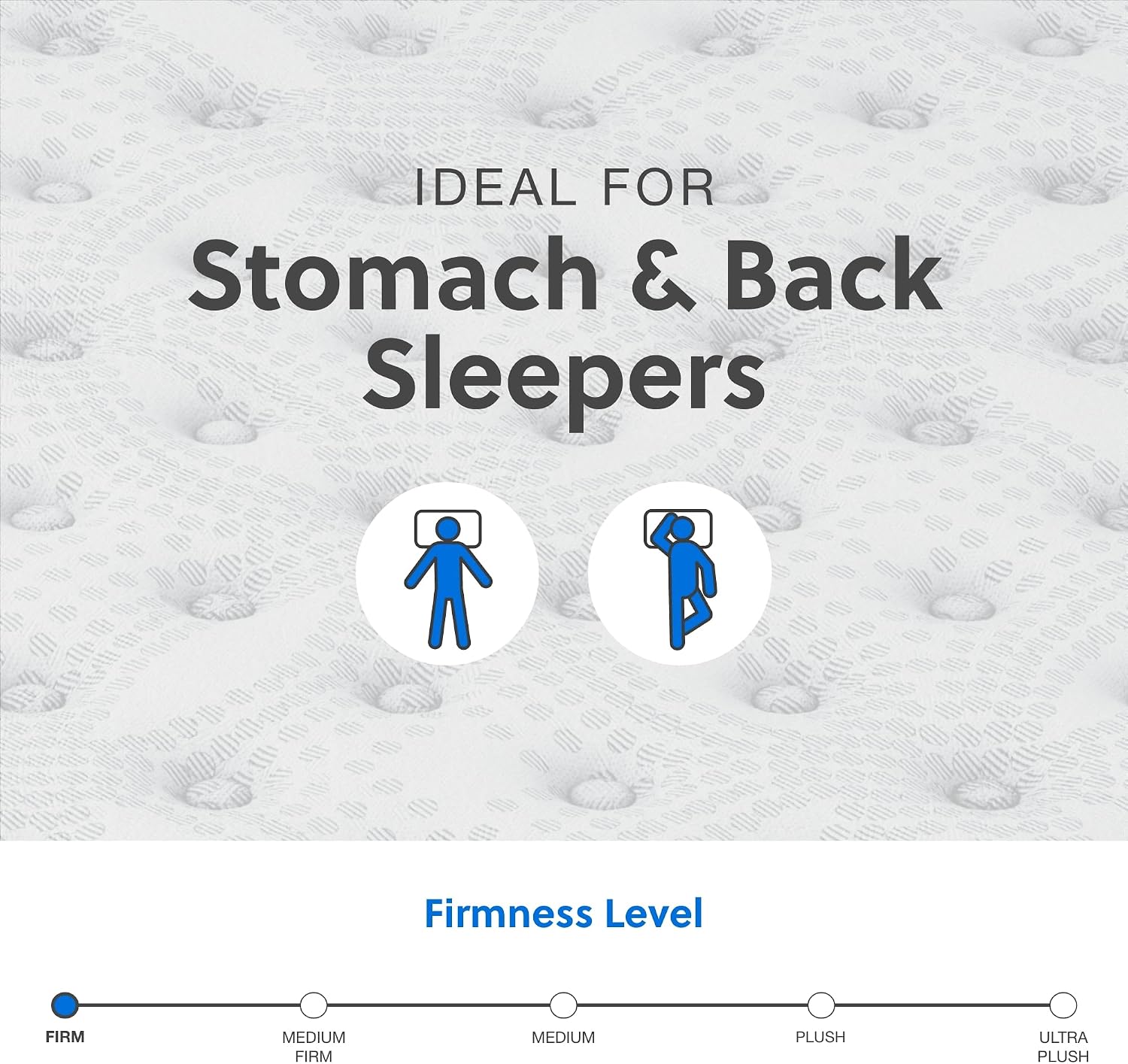 Signature Design by Ashley Queen Size Comfort Plus Hybrid Mattress with Memory and Quilt Foam, Wrapped Coils, Fiberglass-Free, 10-Year Warranty, 10" Height