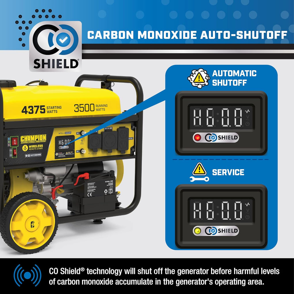 Champion Power Equipment 4375-Watt Wireless Remote Start RV Ready Portable Generator with Free 3-Year Warranty