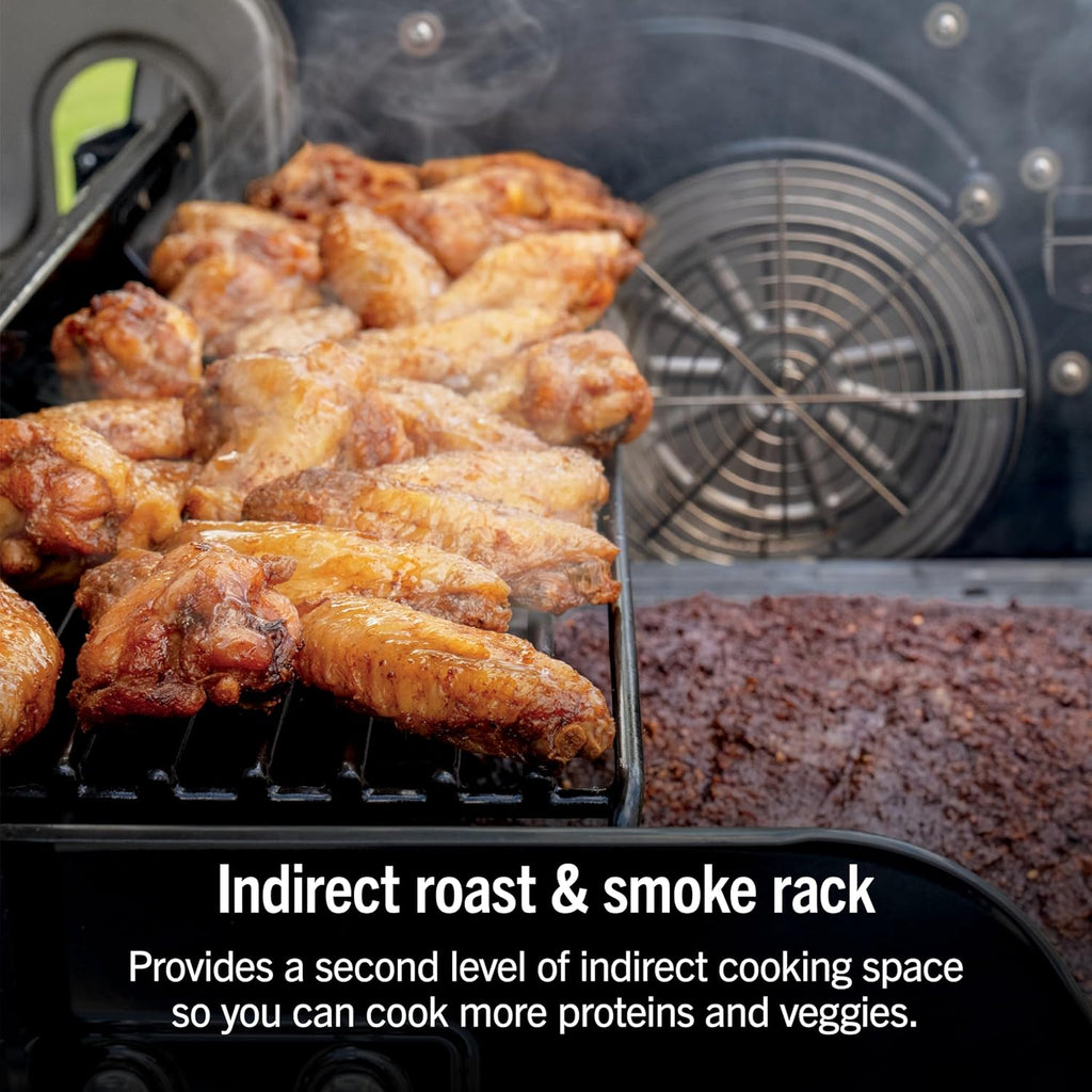 Ninja FlexFlame Grill and Smoker | Electric and Propane Grill, Roaster, BBQ Grill | 5-in-1 Cooking System | 3 Burner | Digital Control | Outdoor Cooking, Griddle, Pizza Maker | Green | PG301GN