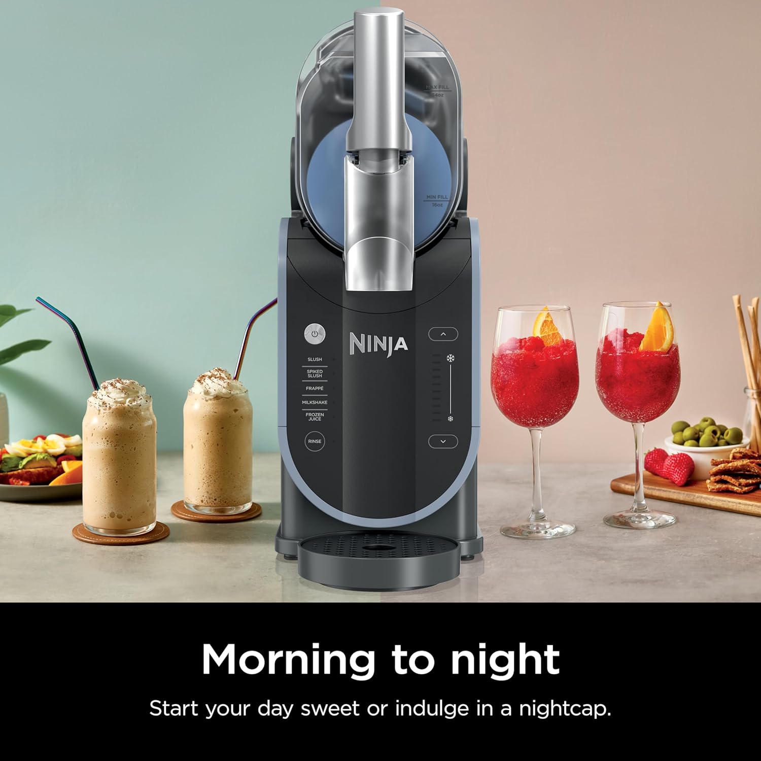 Ninja SLUSHi Professional Frozen Drink Maker with RapidChill Technology, Frozen Drink & Slushie Machine, 5 Preset Programs, Frozen Margaritas, Frappés, and More, Grey, FS301C, (Canadian Version) (Renewed)