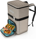 Ninja | Backpack Cooler | FrostVault Go 36 Can Soft Cooler | Leakproof Zipper with Built in Can Opener, 2 Ice Packs & Dry Storage Drawer | for Hiking, Camping & More | Birch Beige | FF136CS