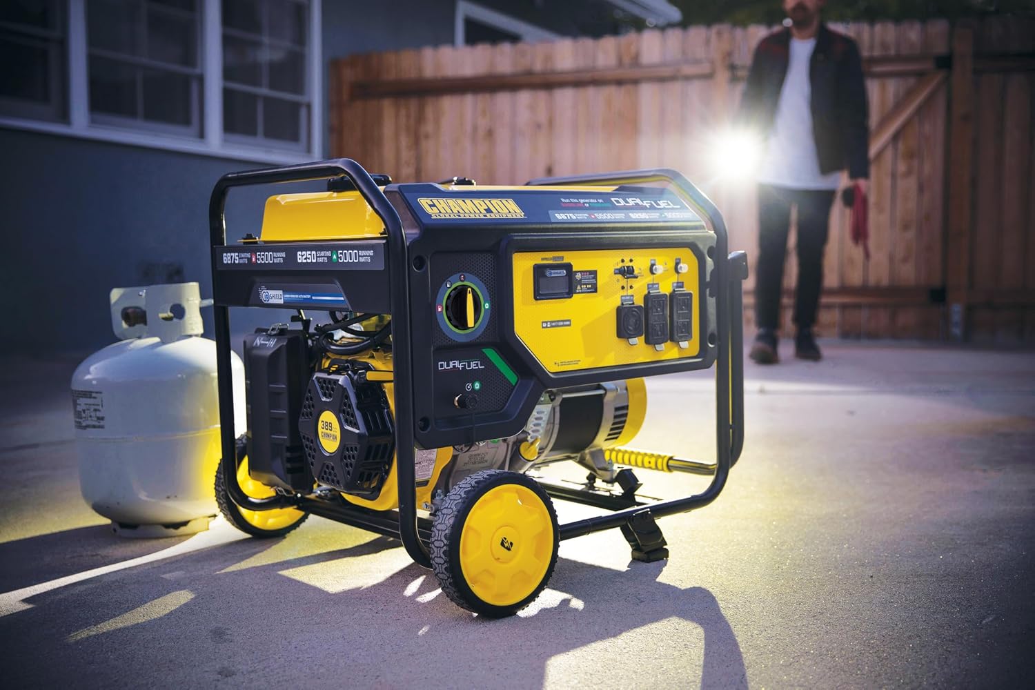 Champion Power Equipment 6875-Watt Dual Fuel Portable Generator with Free 3-Year Warranty