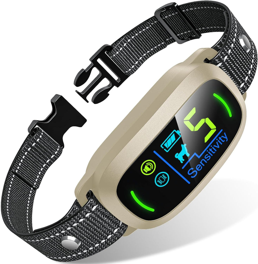 FAFAFROG Dog Bark Collar, Rechargeable Smart Collar, Anti Barking Training Collar with 5 Adjustable Sensitivity Beep Vibration, Bark Collar for Large Medium Small Dogs (Black)