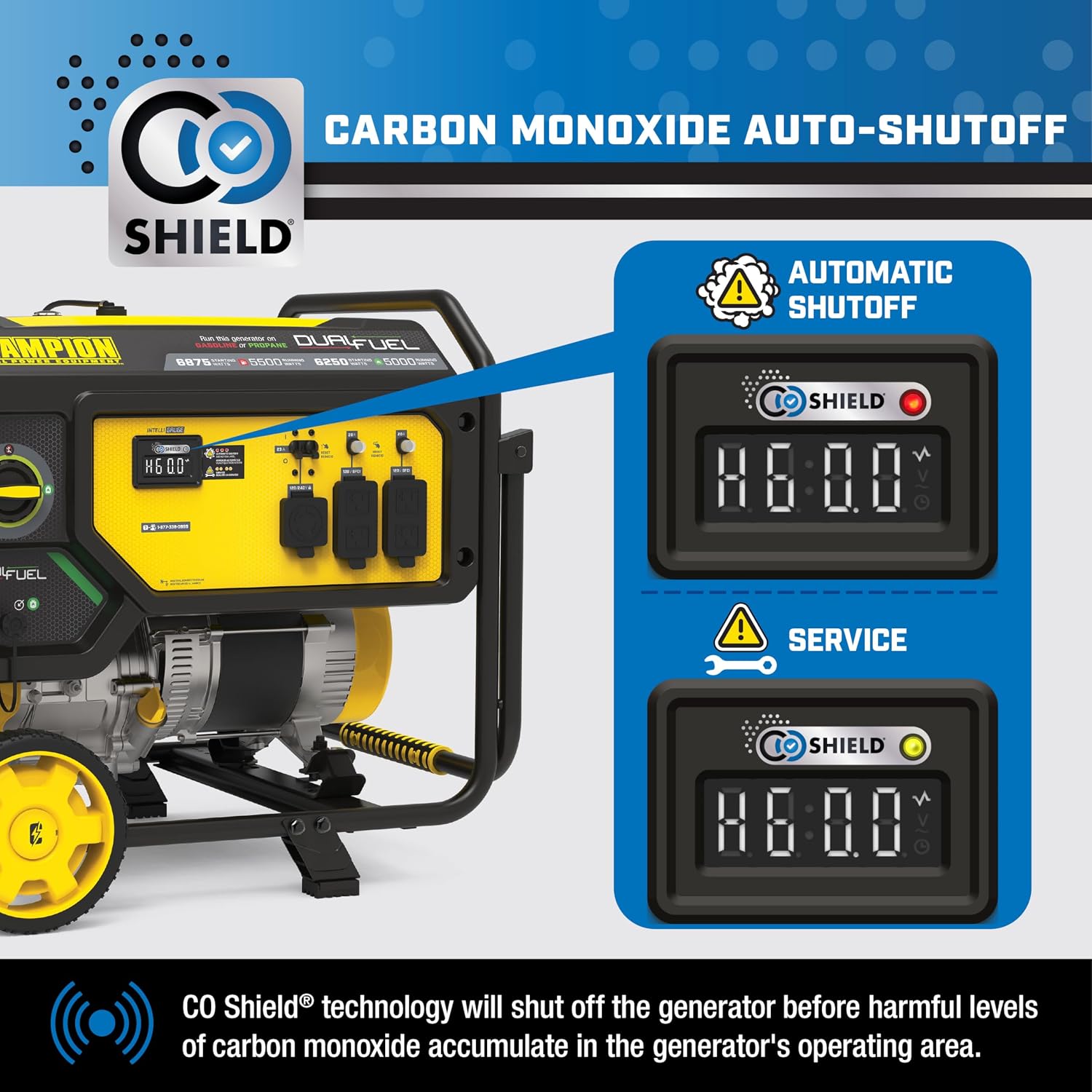 Champion Power Equipment 6875-Watt Dual Fuel Portable Generator with Free 3-Year Warranty
