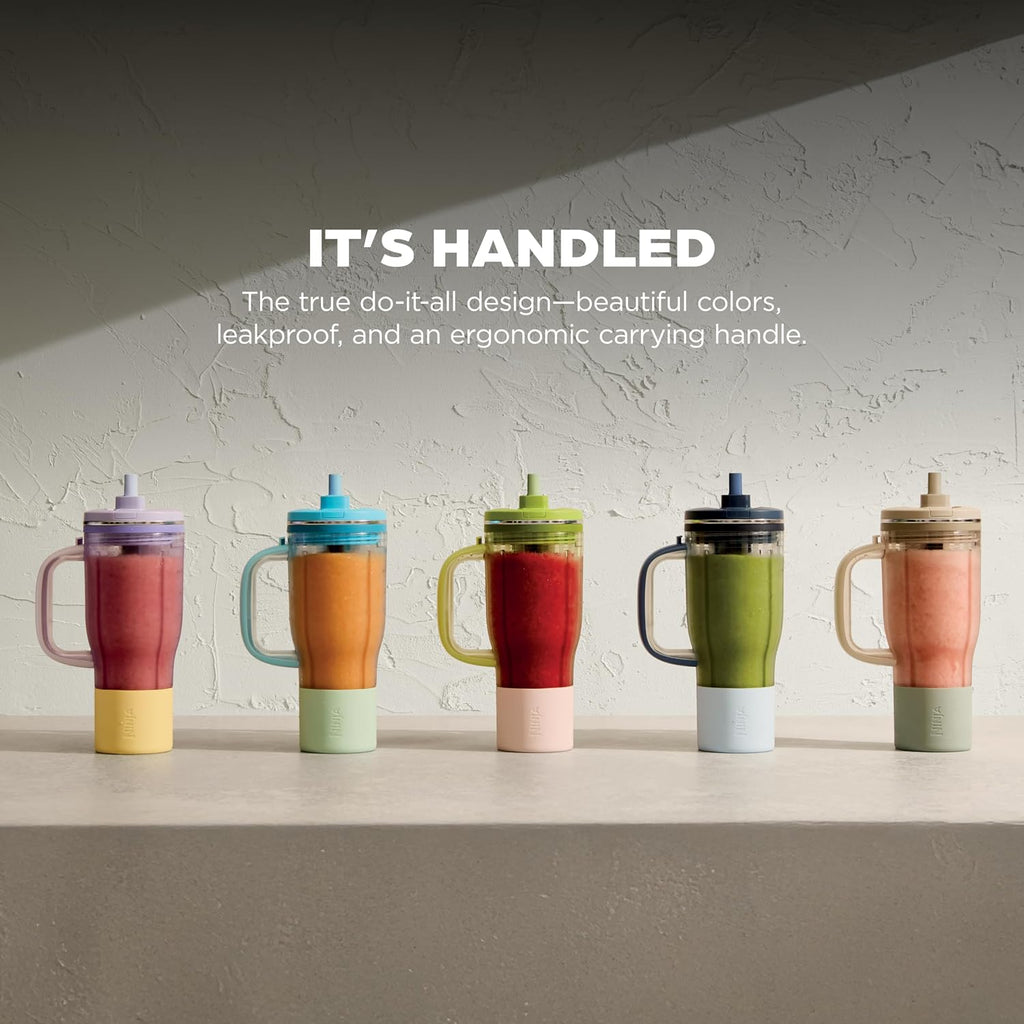 Ninja Blendboss Personal Blender | For Smoothies & Frozen Drinks | 1200-Peak-Watt | 26-oz. Travel Tumbler with LeakProof Chug Spout & Detachable Straw | Auto-iQ | Stone Mint | DB351ST