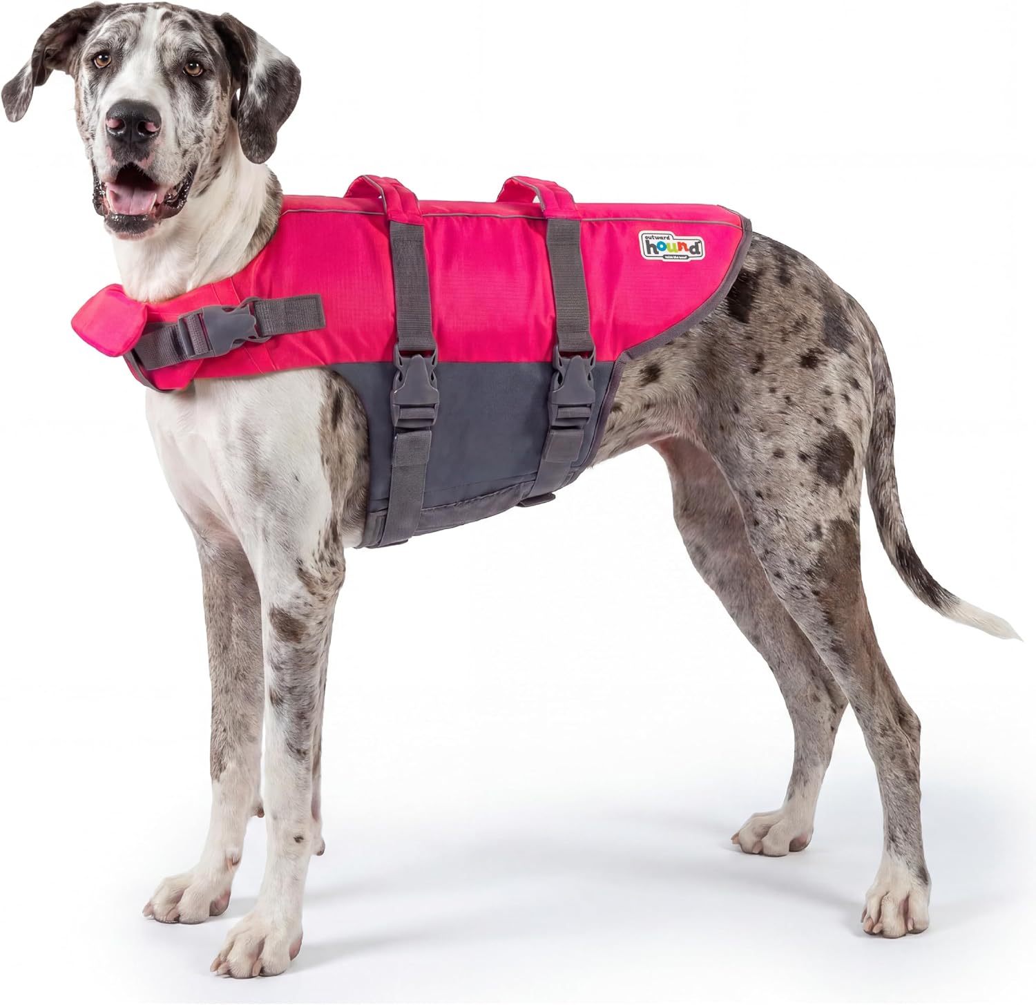 Outward Hound Granby Splash Orange Dog Life Jacket, Large