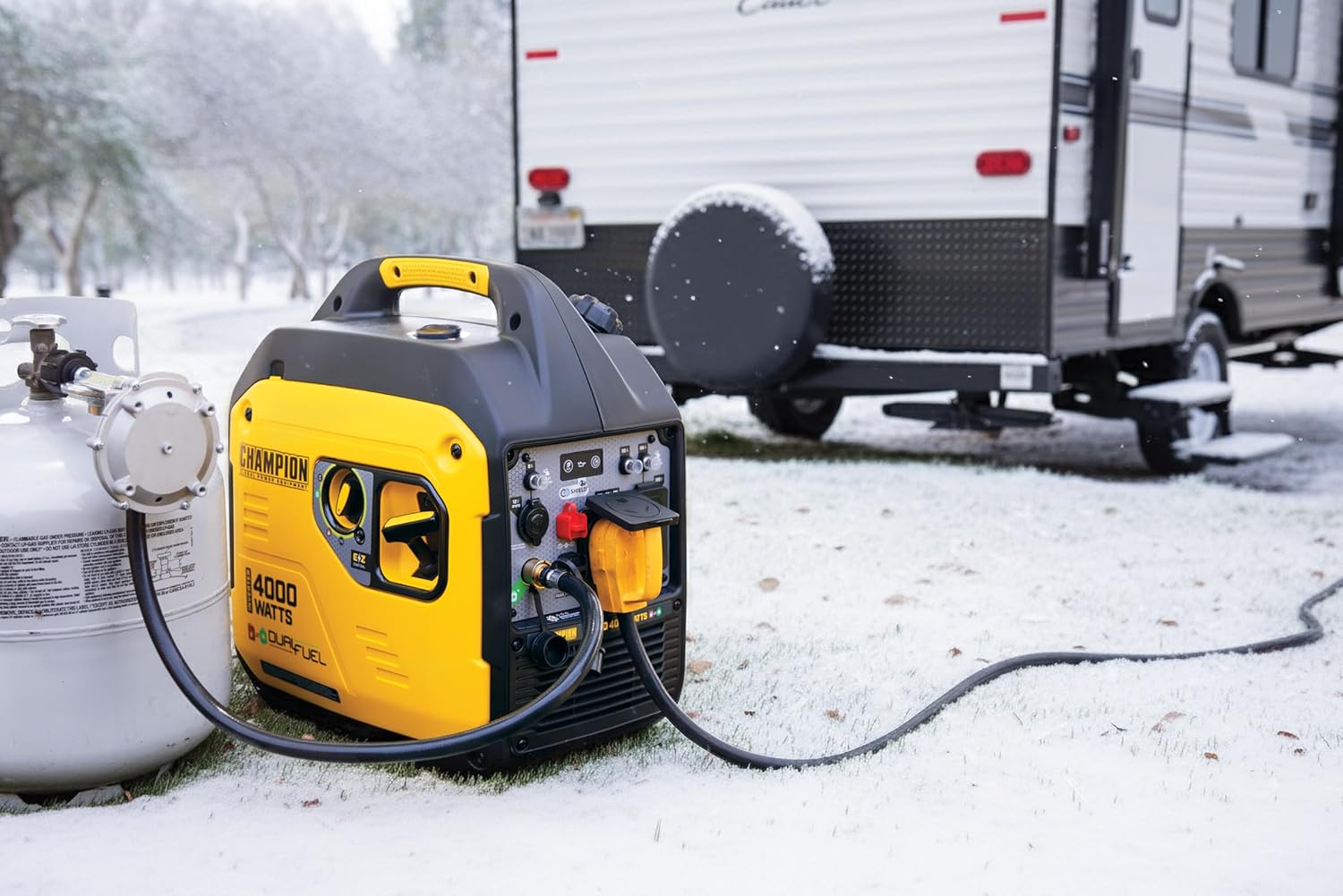 Champion Power Equipment 4000-Watt Dual Fuel RV Ready Portable Inverter Generator with Quiet Technology and Free 3-Year Warranty
