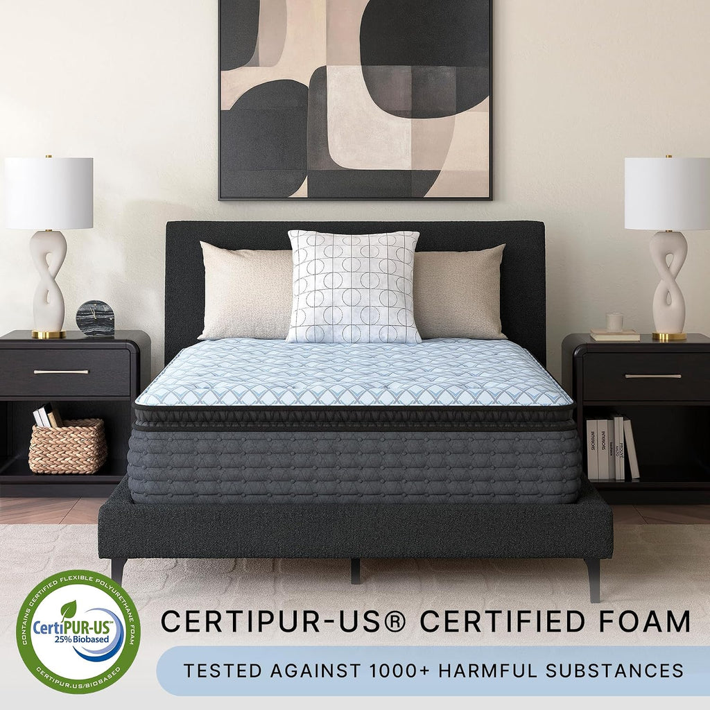 Signature Design by Ashley Destin Cove PT Extra Plush 16 Inch Mattress with Low Motion Transfer and Temperature Regulating, Mattress in a Box, Queen