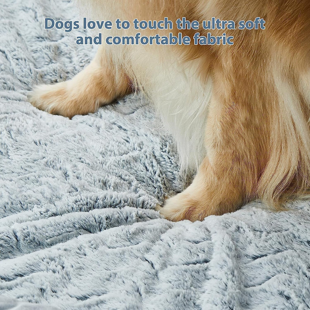 WNPETHOME XL Extra Large Dog Bed, Washable Dog Couch with Removable Waterproof Cover, Orthopedic Large Pet Sofa Bed with Bolster Sides for Sleeping