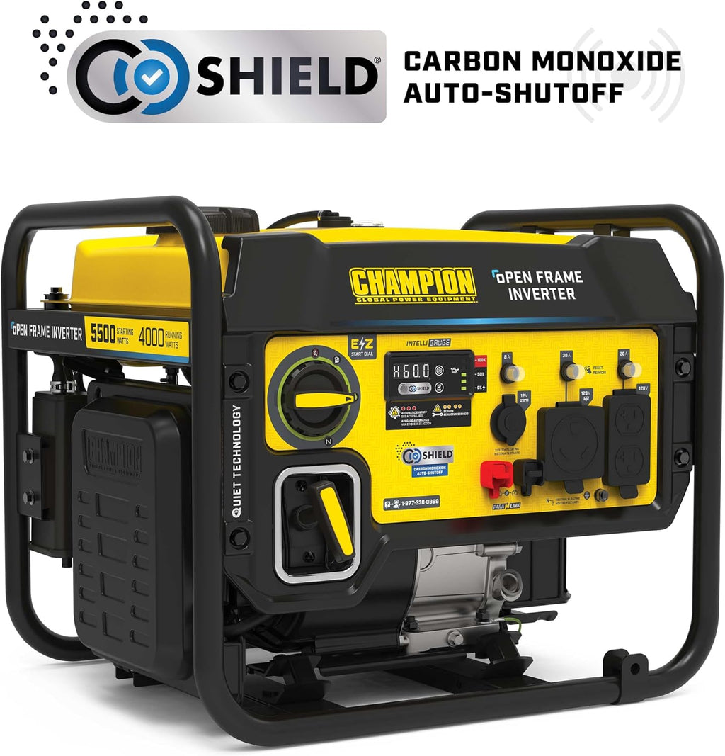 Champion Power Equipment 5500-Watt RV Ready Portable Generator | Open Frame Inverter, Quiet Technology, 3-Year Warranty, CARB Compliant