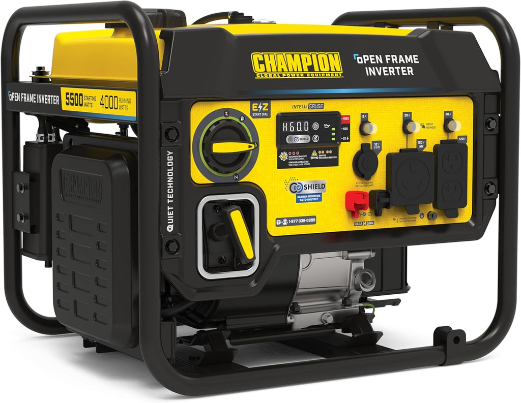 Champion Power Equipment 5500-Watt RV Ready Portable Generator | Open Frame Inverter, Quiet Technology, 3-Year Warranty, CARB Compliant