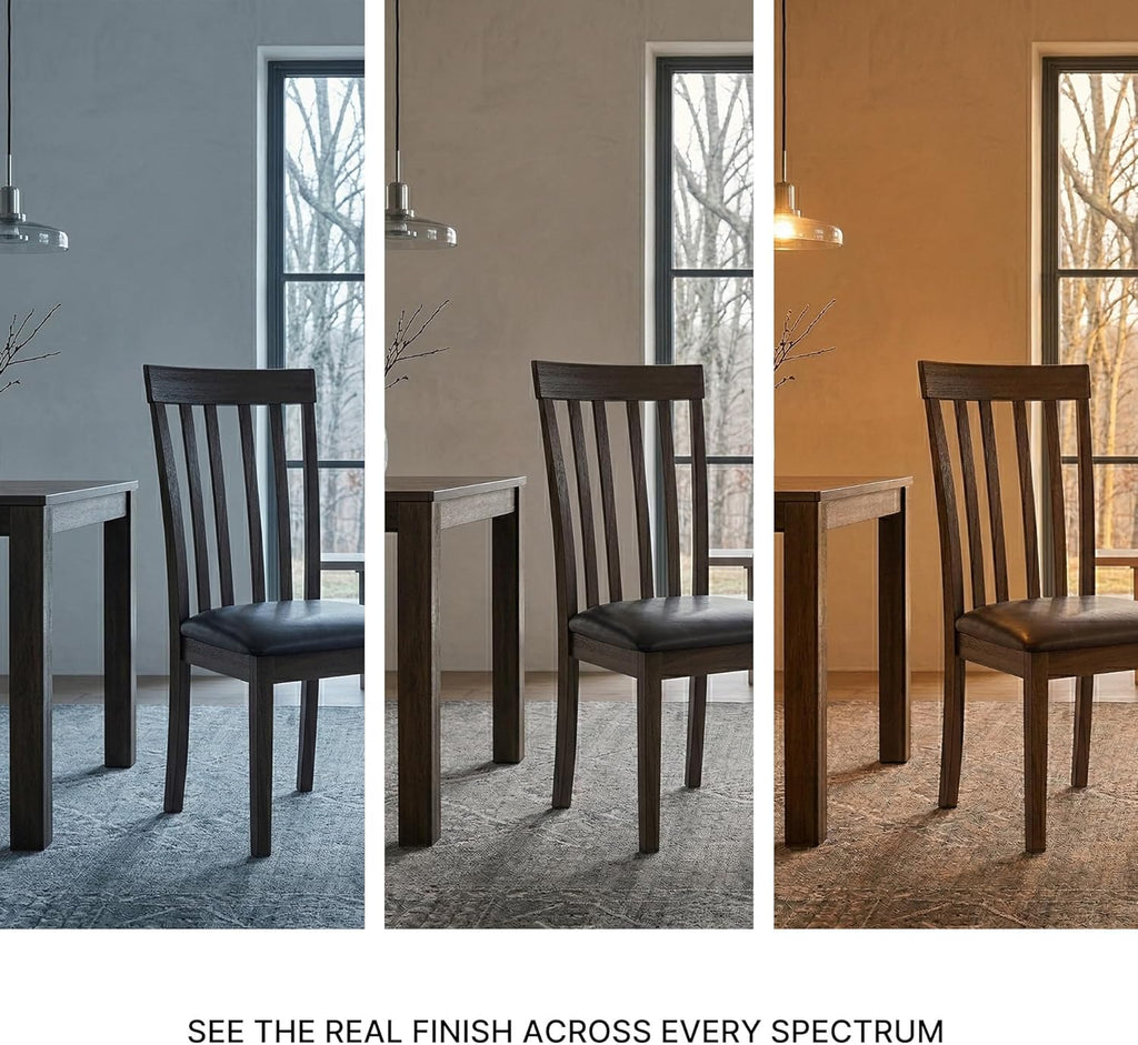Signature Design by Ashley Hammis Rake Back Dining Room Chair, Set of 2, Dark Brown