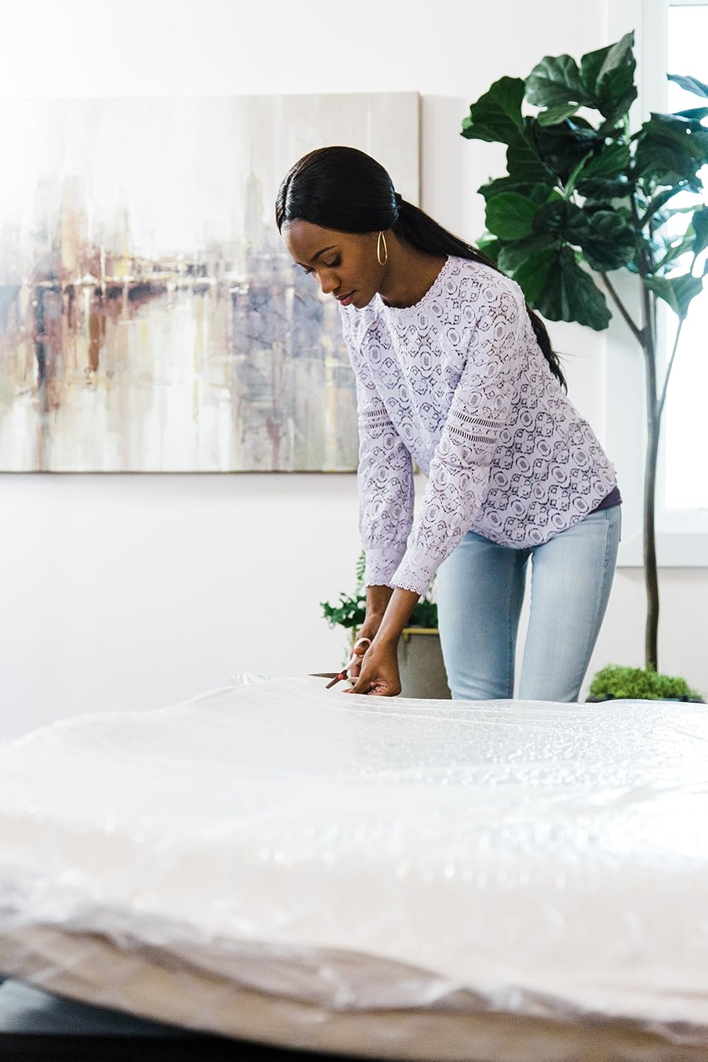 Signature Design by Ashley King Size Chime 8 Inch Medium Firm Gel Memory Foam Mattress with Green Tea & Charcoal Extract, Fiberglass-Free, Mattress In A Box