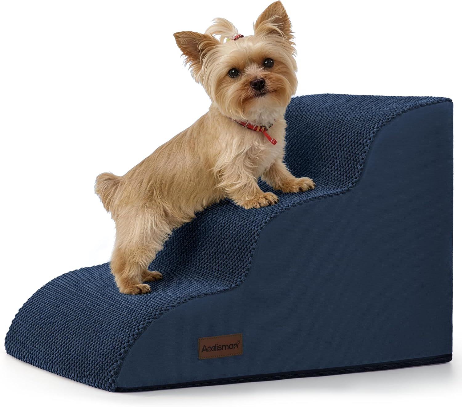 Aodisman Dog Stairs for Small Dogs,3 Step Dog Ramp for Couch and Bed,Pet Stairs with Non-Slip Bottom for Old Cats,Indoor Pet Steps,Comfort,Durable,15.4" H