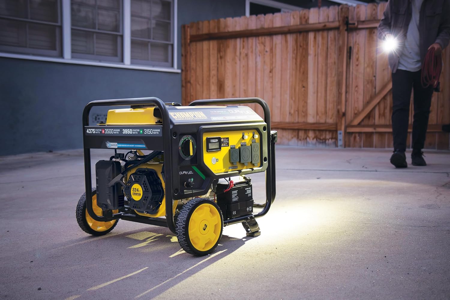 Champion Power Equipment 4375-Watt Portable Generator | Wireless Start, Dual Fuel, RV Ready, Free 3-Year Warranty