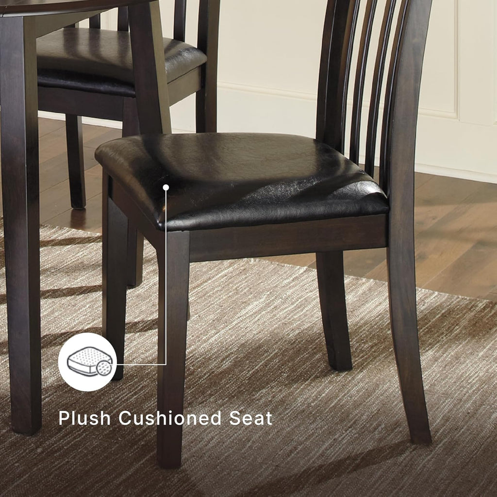 Signature Design by Ashley Hammis Rake Back Dining Room Chair, Set of 2, Dark Brown