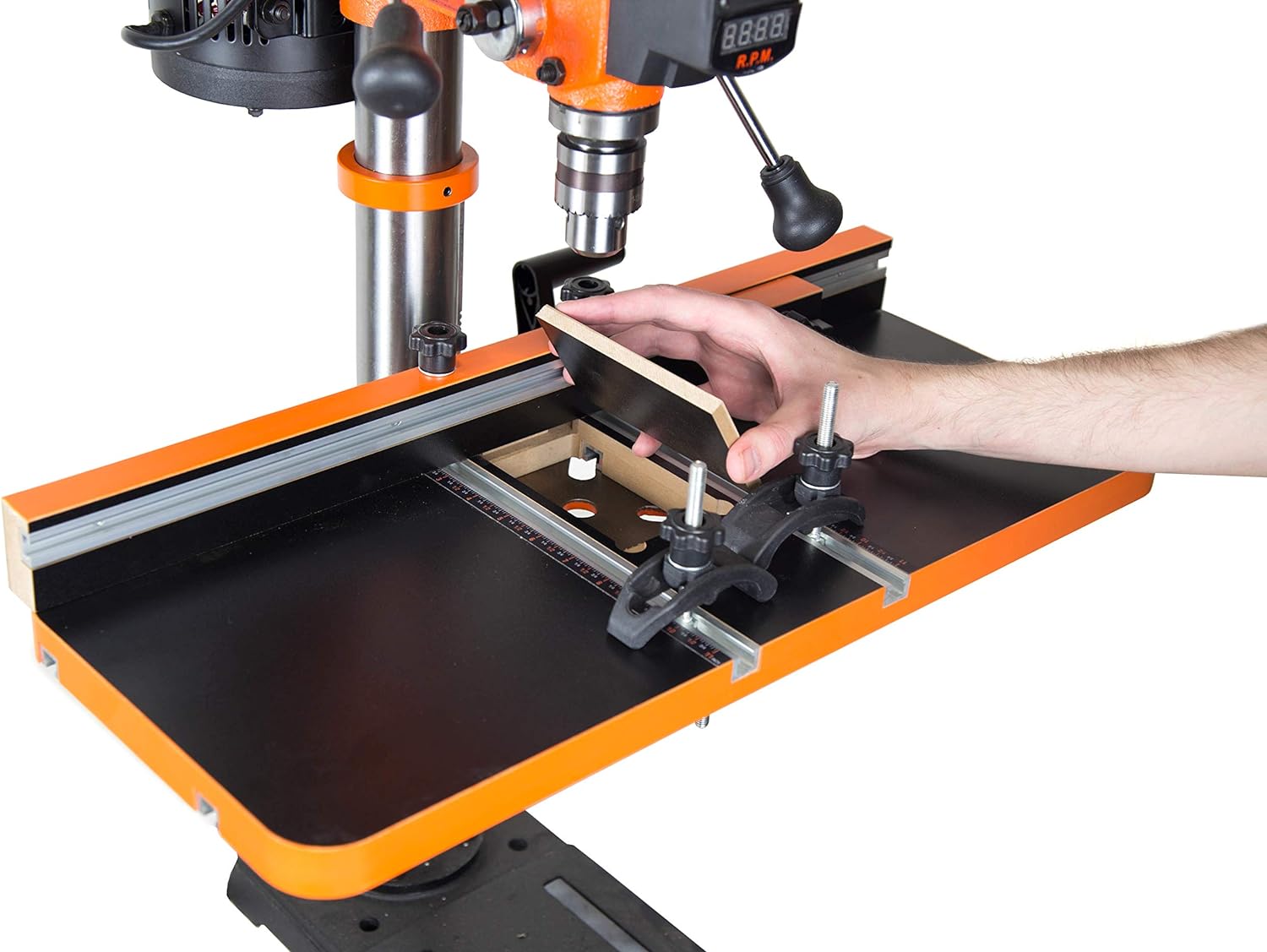 WEN DPA2513 24-by-12-Inch Drill Press Table with an Adjustable Fence and Stop Block