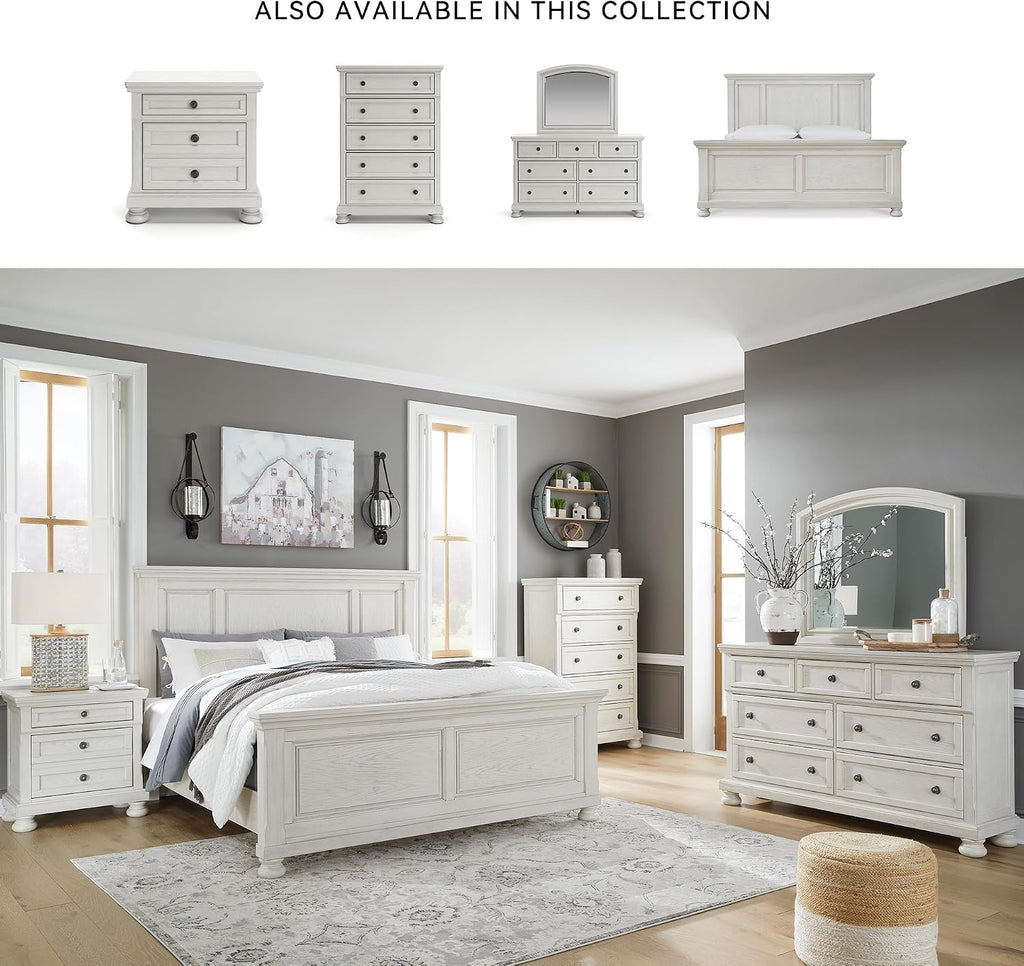 Signature Design by Ashley Robbinsdale Traditional 2 Drawer Night Stand, White