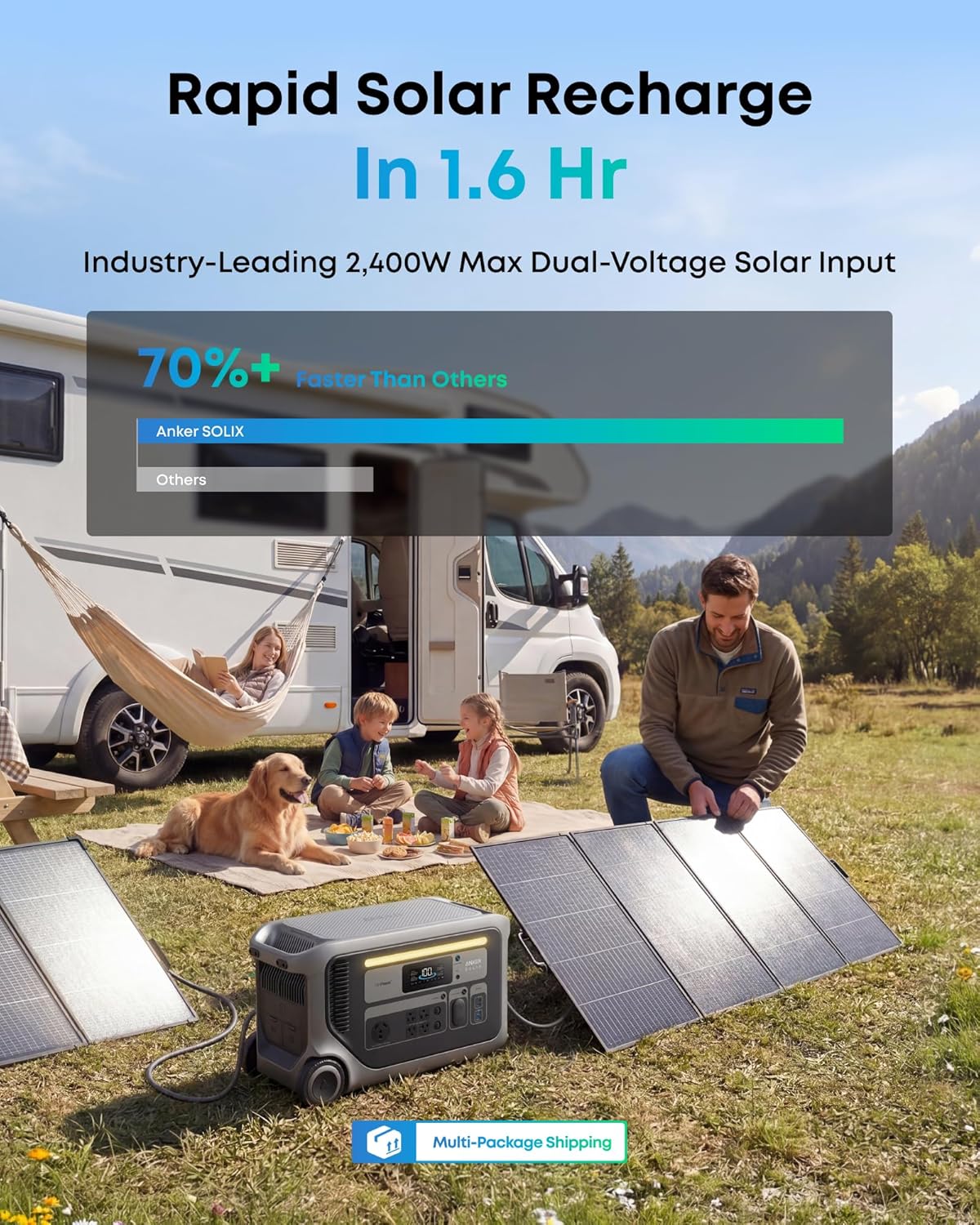 Anker SOLIX F3000 Portable Power Station with Expansion Battery, 3,072Wh, 6,000W Recharging, Solar Generators for Home Use, Expandable to 24kWh, For Outages, Camping, RVs, Emergencies