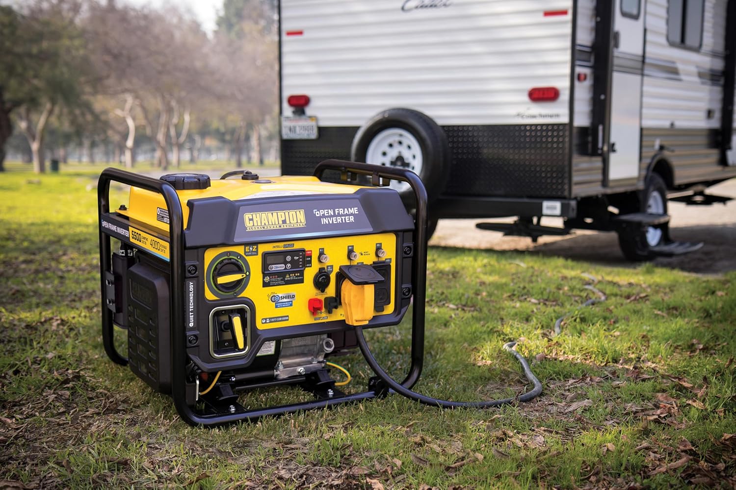 Champion Power Equipment 5500-Watt RV Ready Portable Generator | Open Frame Inverter, Quiet Technology, 3-Year Warranty, CARB Compliant