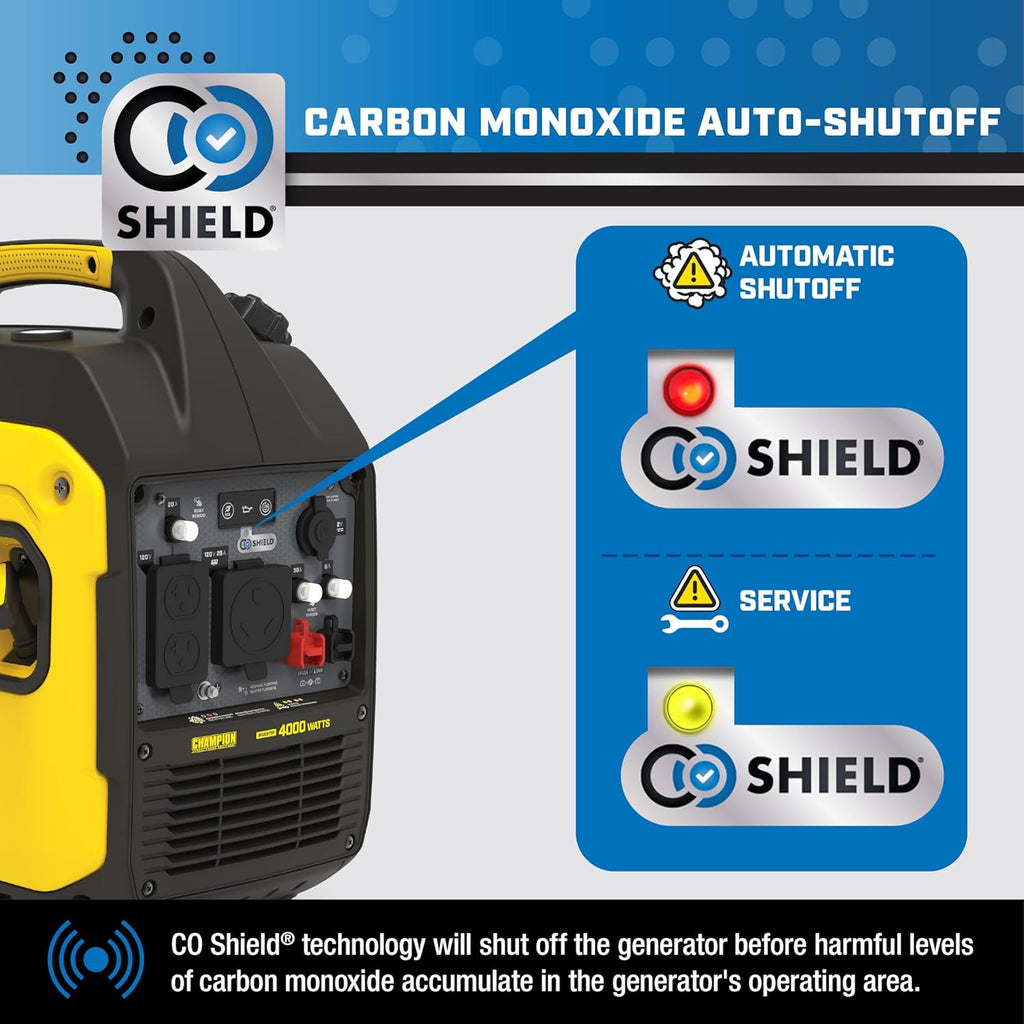 Champion Power Equipment 4000-Watt RV Ready Portable Inverter Generator with Quiet Technology and Free 3-Year Warranty