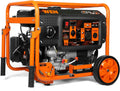 WEN DF623X 6250-Watt 120-Volt/240-Volt Dual Fuel Electric Start Portable Generator with Wheel Kit and CO Shutdown Sensor, Black