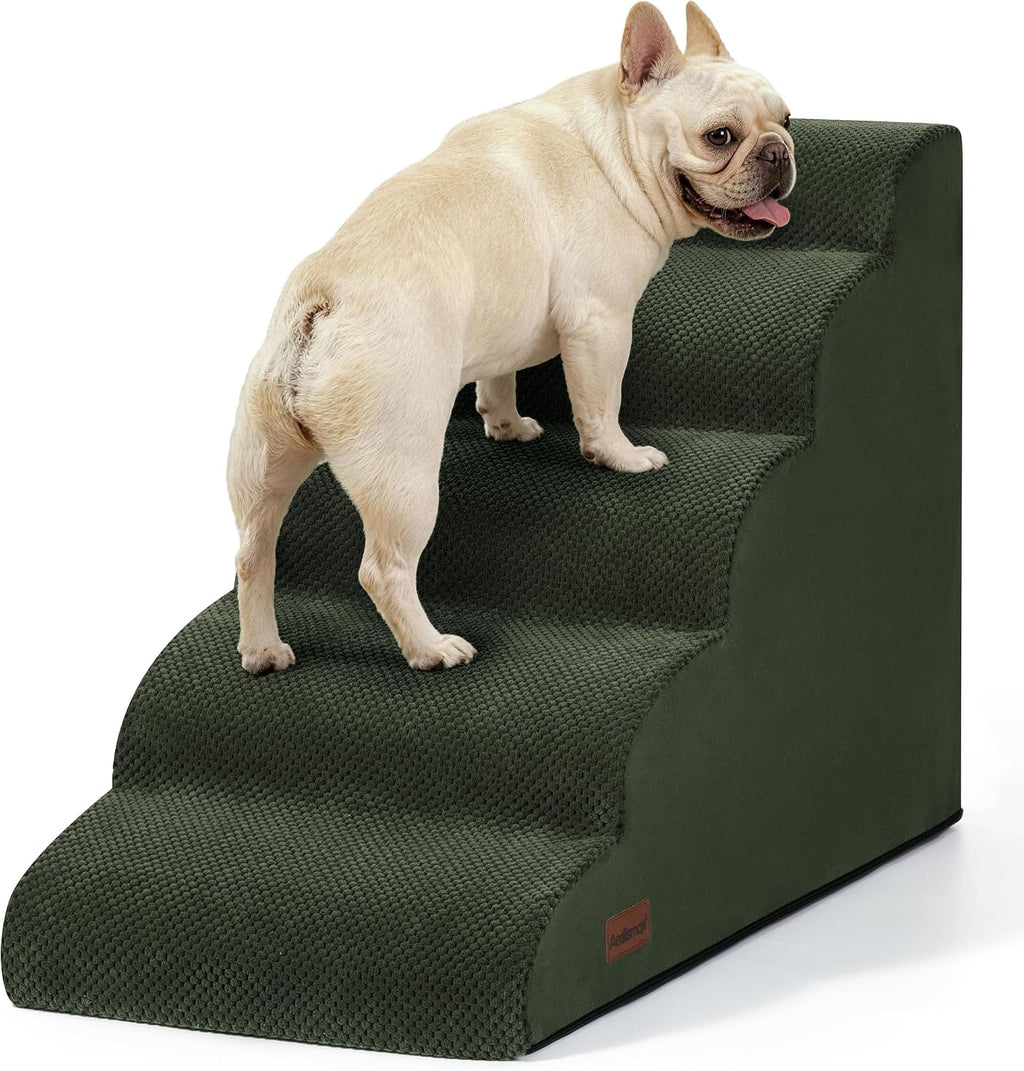 Aodisman Dog Stairs for Small Dogs,3 Step Dog Ramp for Couch and Bed,Pet Stairs with Non-Slip Bottom for Old Cats,Indoor Pet Steps,Comfort,Durable,15.4" H