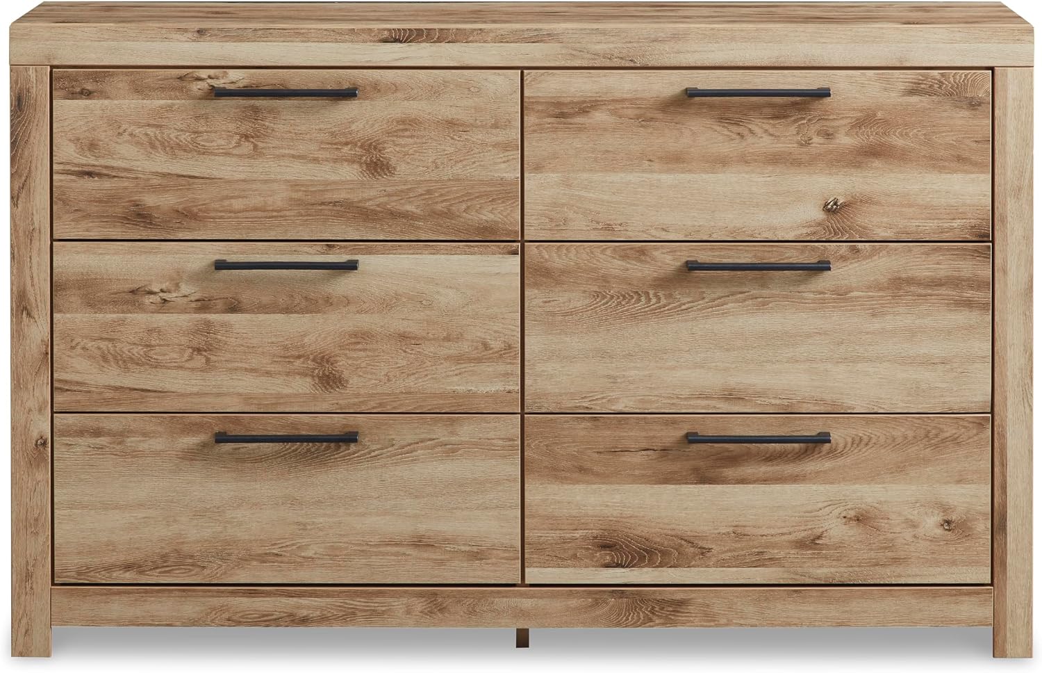 Signature Design by Ashley Hyanna Mid-Century Modern 6 Drawer Dresser, Light Brown & Beige