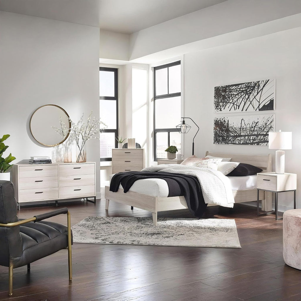 Signature Design by Ashley Socalle 6 Drawer 59" Dresser, Beige