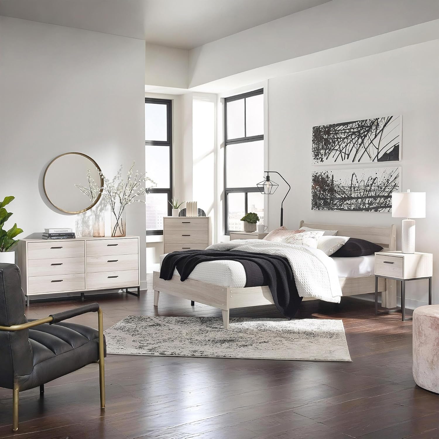 Signature Design by Ashley Socalle 6 Drawer 59" Dresser, Beige