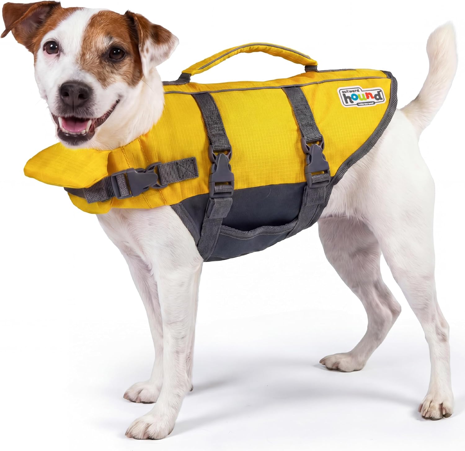 Outward Hound Granby Splash Orange Dog Life Jacket, Large
