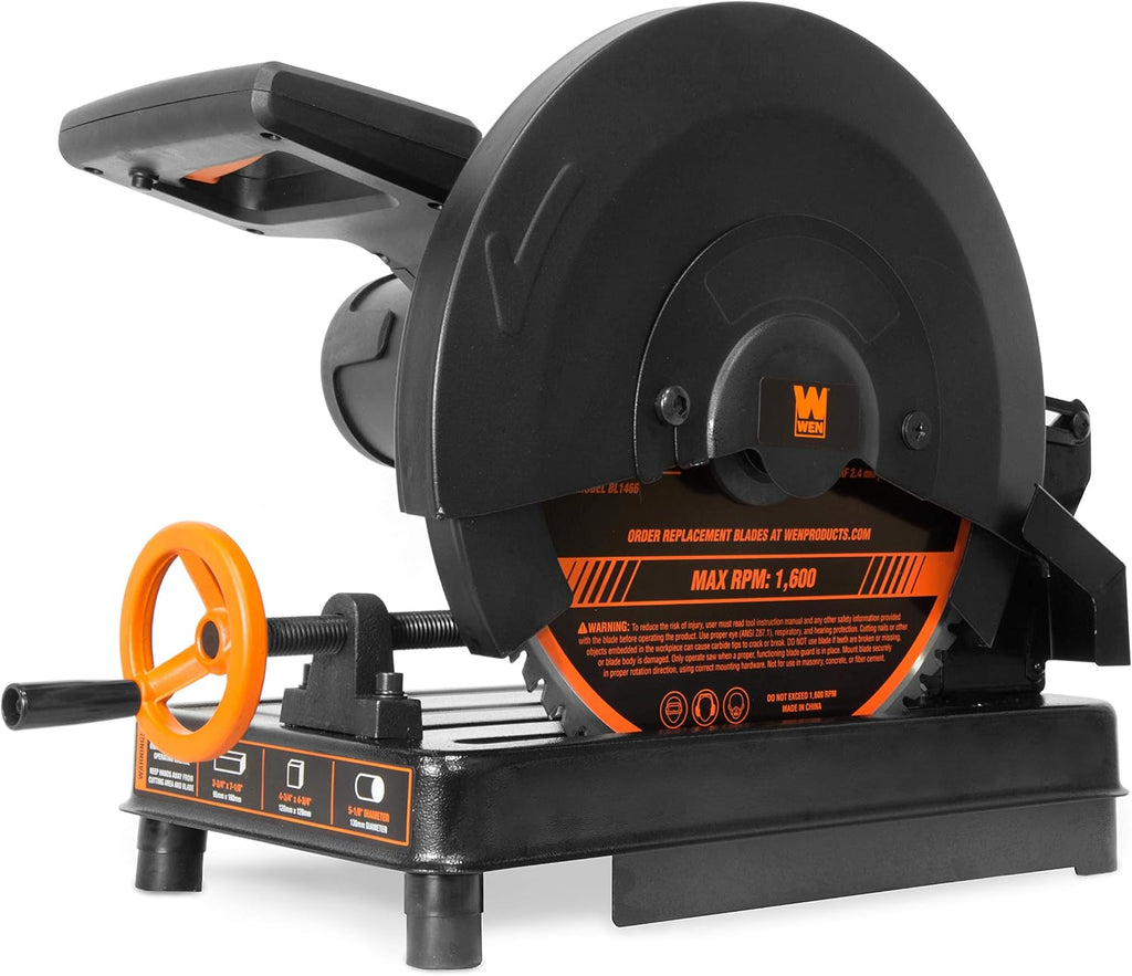 WEN CM1446 15-Amp 14-Inch Multi-Material Cut-Off Chop Saw with Carbide-Tipped Metal-Cutting Saw Blade