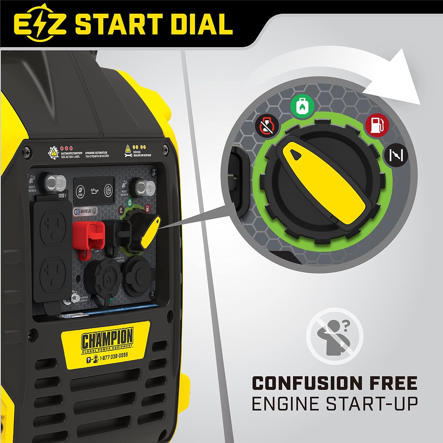 Champion Power Equipment 2500-Watt Dual Fuel Ultralight Portable Inverter Generator with Quiet Technology and CO Shield