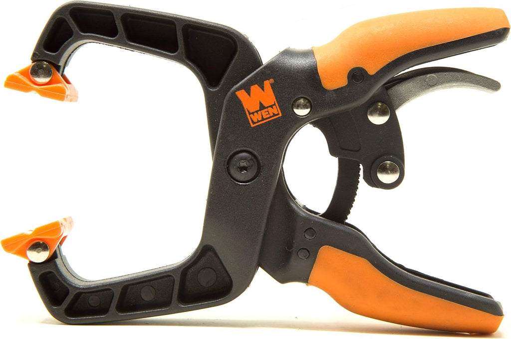WEN CLH151 Quick-Release Ratcheting Hand Clamps with 1.5-Inch Jaw Opening and 1.5-Inch Throat, 4 Pack