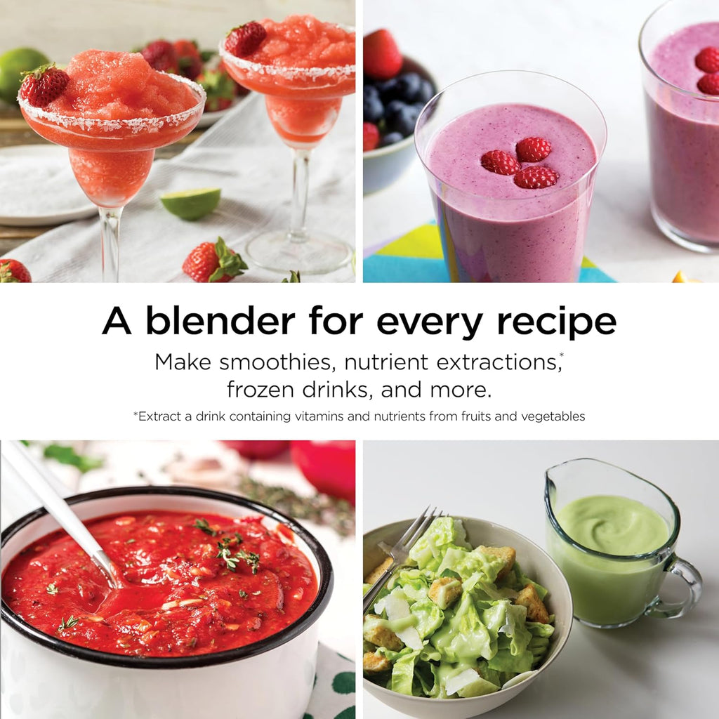 Ninja BL660 Professional Compact Smoothie & Food Processing Blender, 1100-Watts, 3 Functions -for Frozen Drinks, Smoothies, Sauces, & More, 72-oz.* Pitcher, (2) 16-oz. To-Go Cups & Spout Lids, Gray