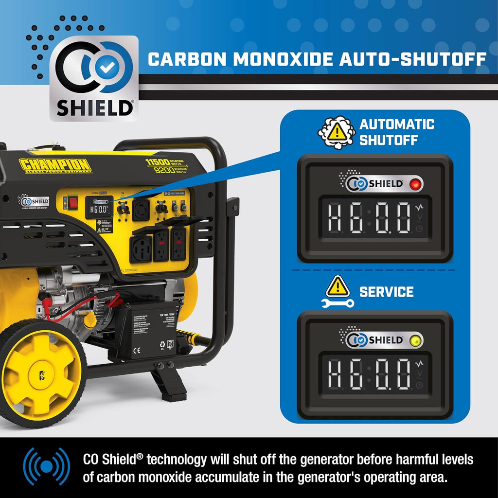 Champion Power Equipment 11,500-Watt Electric Start Home Backup Portable Generator with Free 3-Year Warranty