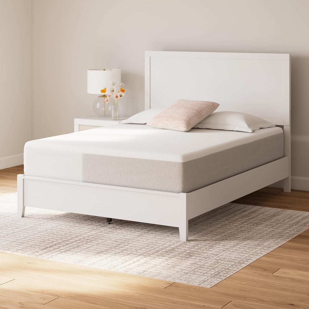 Signature Design by Ashley King Size Cool Max 12 Inch Medium Plush Cooling Gel Infused Memory Foam Mattress for Pressure Relief, Fiberglass-Free, Mattress in A Box