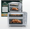 Ninja Air Fryer Toaster Oven Combo | Double Stack XL | 12-in-1 | Fits 4.5 lb Chicken & 6lbs of Wings | Smart Finish Cook 2 Different Meals at Same Time | Countertop Oven | Stainless Steel | DCT601