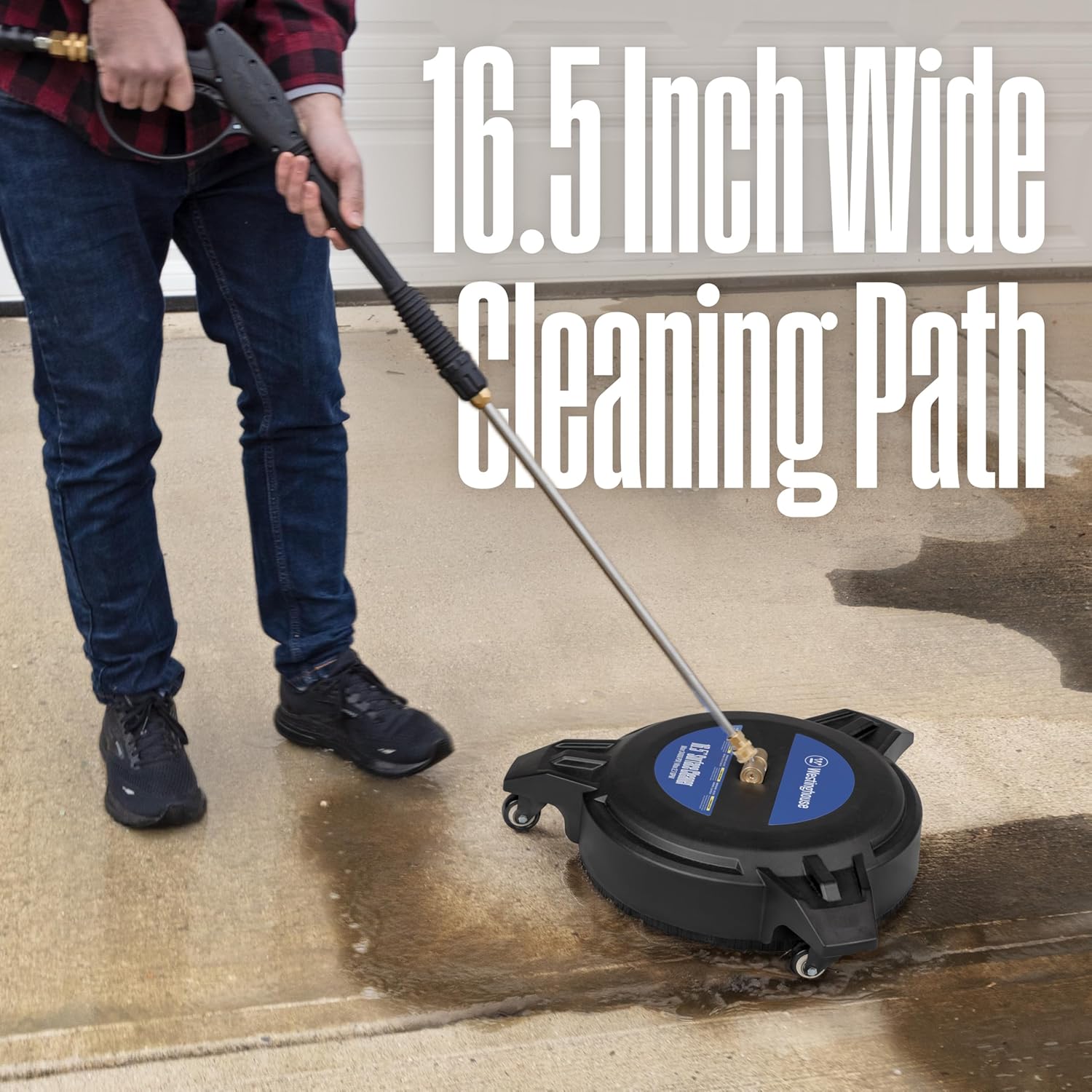 Westinghouse Universal 16.5" Pressure Washer Plastic Surface Cleaner Attachment - 3400 Max PSI, 1/4” Connector - for Gas and Electric Pressure Washers