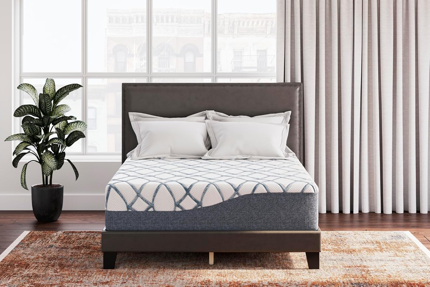 Signature Design by Ashley 14 Inch Chime Elite 2.0 Ultra Plush Green Tea Memory Foam Mattress for Cool Sleep and Pressure Relief, King, Fiberglass-Free, Mattress In A Box