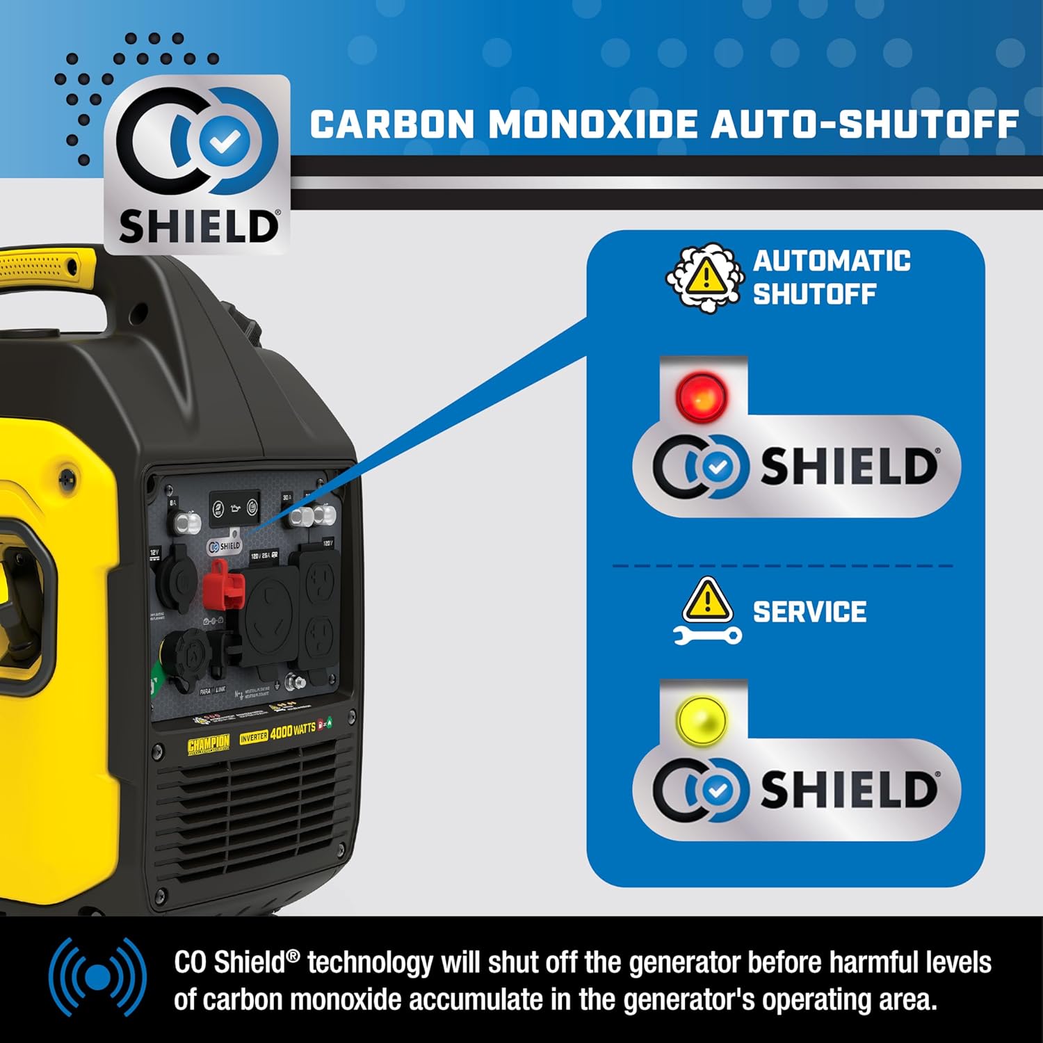 Champion Power Equipment 4000-Watt Dual Fuel RV Ready Portable Inverter Generator with Quiet Technology and Free 3-Year Warranty