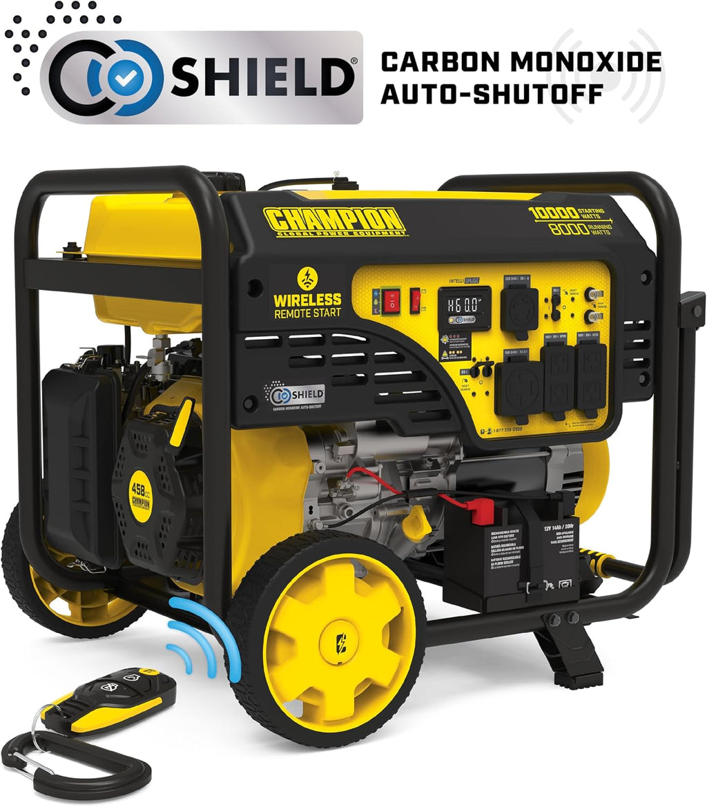 Champion Power Equipment 10,000-Watt Wireless Remote Start Home Backup Portable Generator with Free 3-Year Warranty