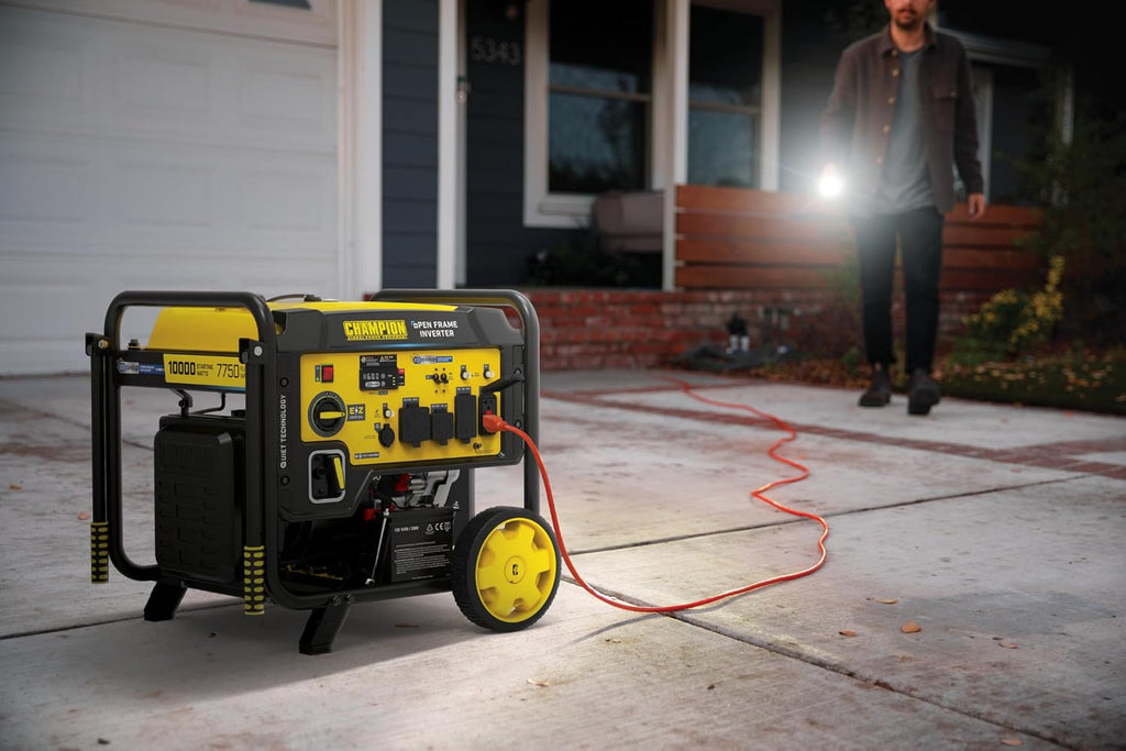 Champion Power Equipment 10,000-Watt Electric Start Home Backup Portable Open Frame Inverter Generator with Quiet Technology and Free 3-Year Warranty