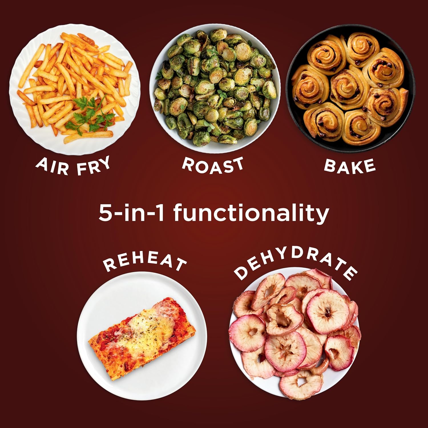 Ninja XL Air Fryer | 5.5 QT Capacity fits 3lbs of Wings | 5-in-1 Air Fry, Roast, Bake, Reheat & Dehydrate | 400°F Max Temp | 1750 Watts | With Dishwasher Safe Parts & Recipe Guide | Grey | AF150AMZ