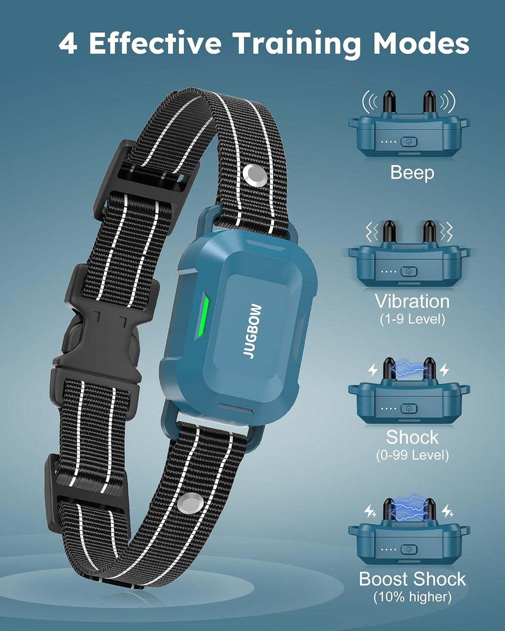 Dog Shock Collar - 4200FT Dog Training Collar with Remote, IPX8 Waterproof Electric Collar with 4 Training Modes, Security Lock, Rechargeable e-Collar for Dogs 10-120lbs