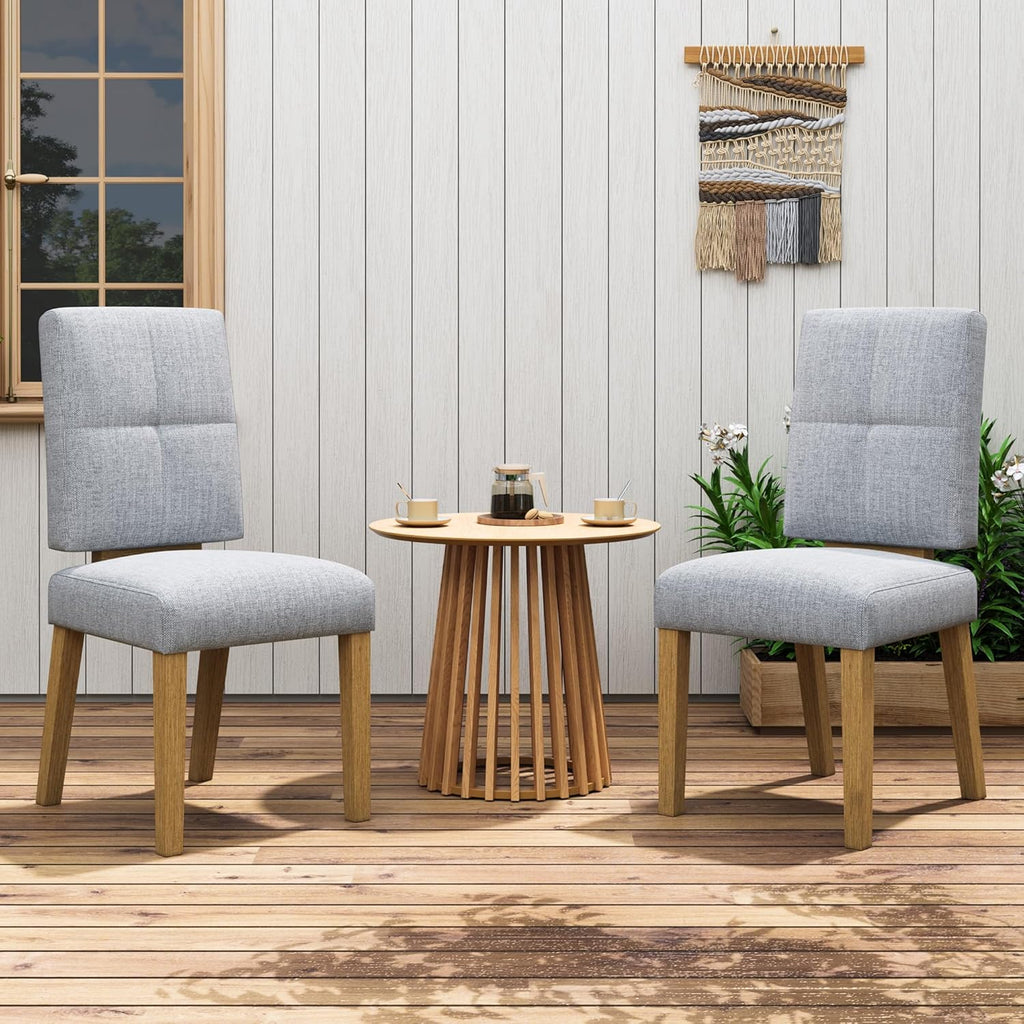 HOMRELEXA Wooden Dining Chairs Set of 6, Dining Room Chairs with Wood Legs, Cloud-Like Cushion & Reinforcement Structure Design for Kitchen/Living Room/Restaurant, Easy Assembly