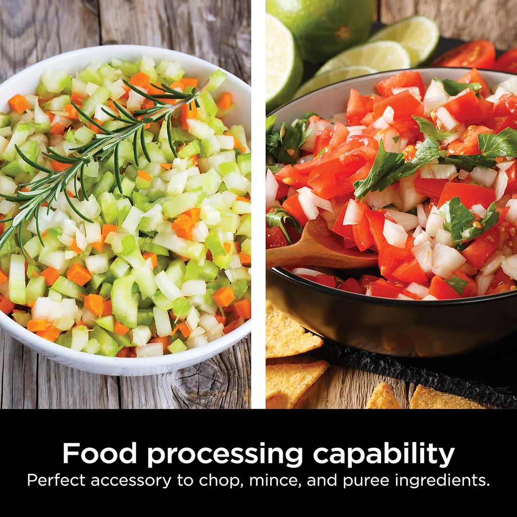 Ninja Foodi Power Chopper 3-Cup Food Processor Bowl Accessory | Compatible with the Ninja Power Mixer System (CI100 Series) | Includes Bowl, Storage Lid & Blade Assembly | Black | XSKKITCHPR